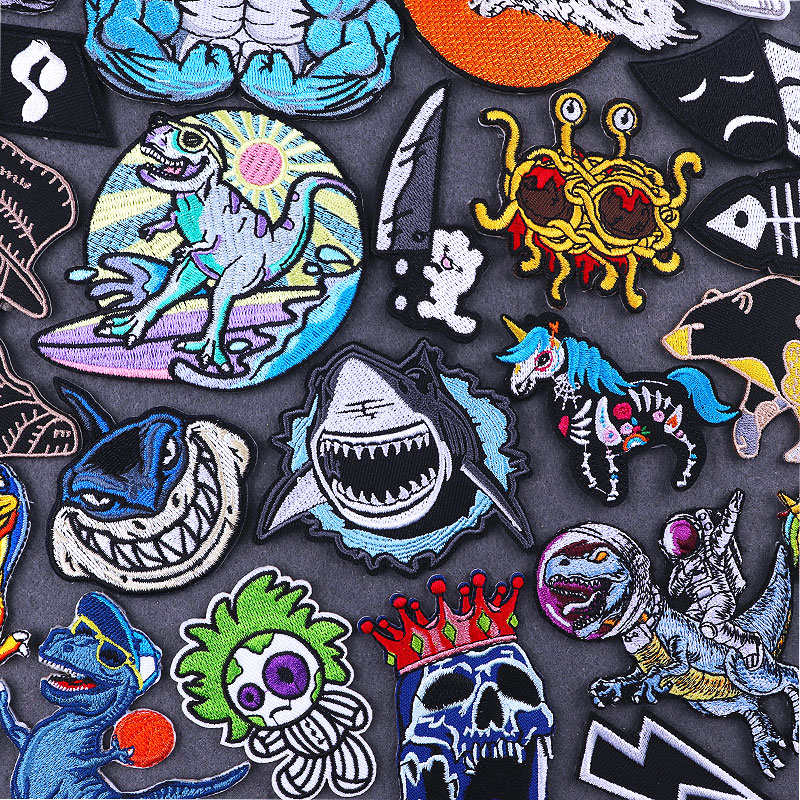 Streetwear Brand Stickers - PUNK Animal Shark DIY Smeltbare Patches