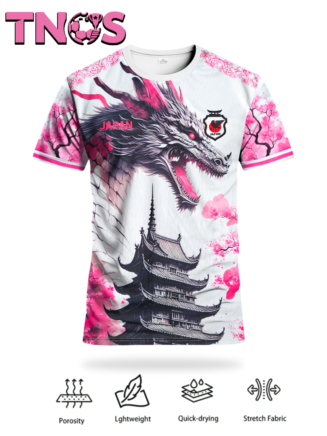 Streetwear Brand In Japan - TNOS Sportmerk Japan voetbaltenue, Dragon Sakura