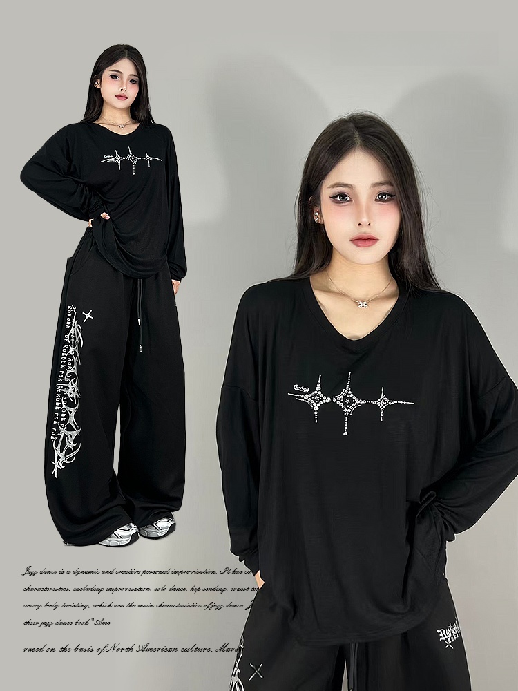 Streetwear Brand Logos - Losvallend T-shirt met lange mouwen voor