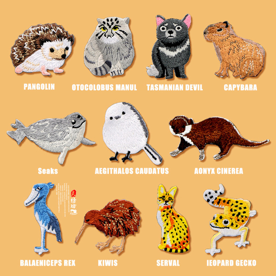Streetwear Brand Stickers - 1Pc Geborduurde Leuke Zeldzame Dieren Egel