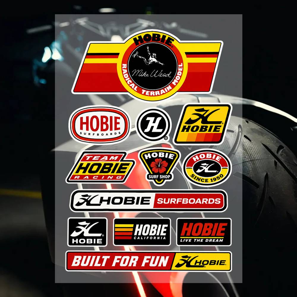 Streetwear Brand Stickers - A-Hobie Streetwear Merk Stickers Set Waterdichte